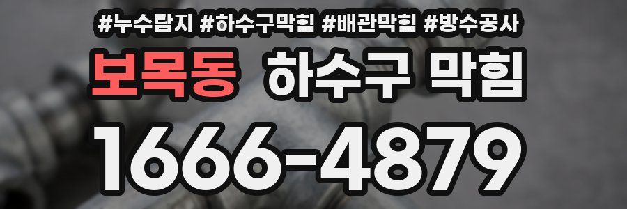 보목동 하수구 막힘