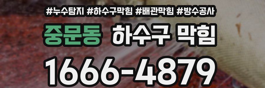 중문동 하수구 막힘