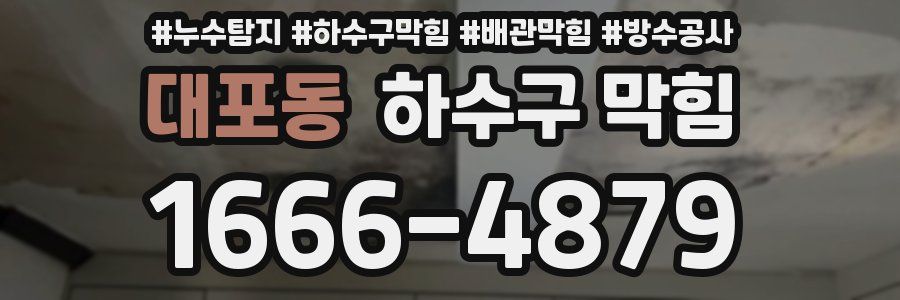 대포동 하수구 막힘