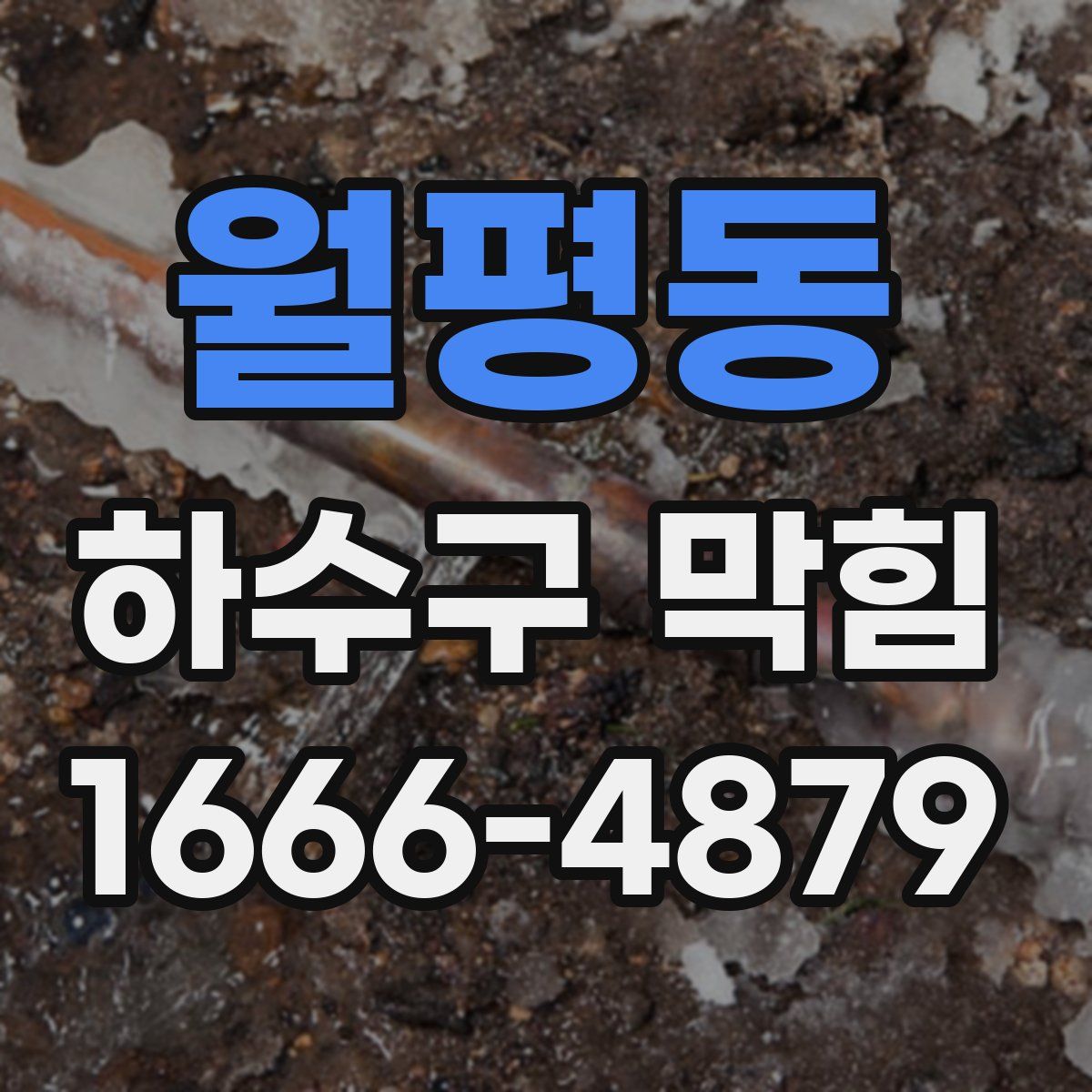 월평동 하수구 막힘