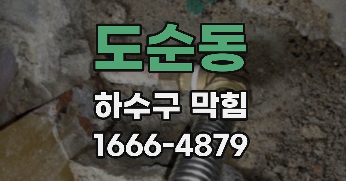 도순동 하수구 막힘