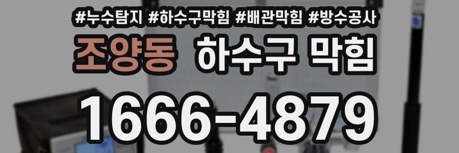 조양동 하수구 막힘