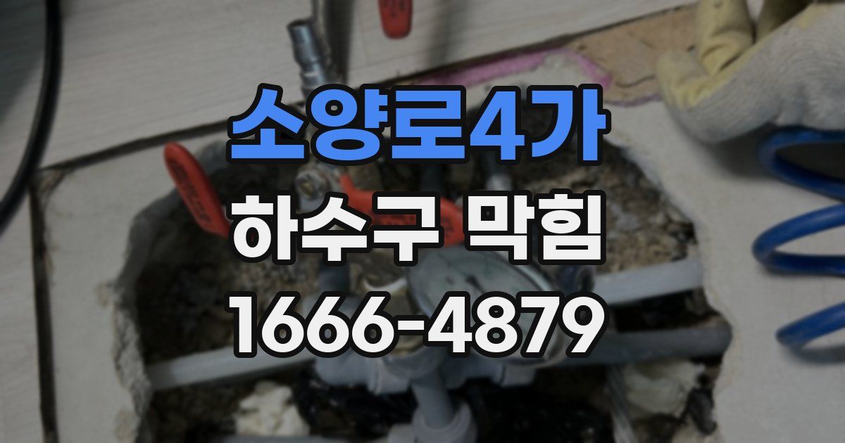 소양로4가 하수구 막힘