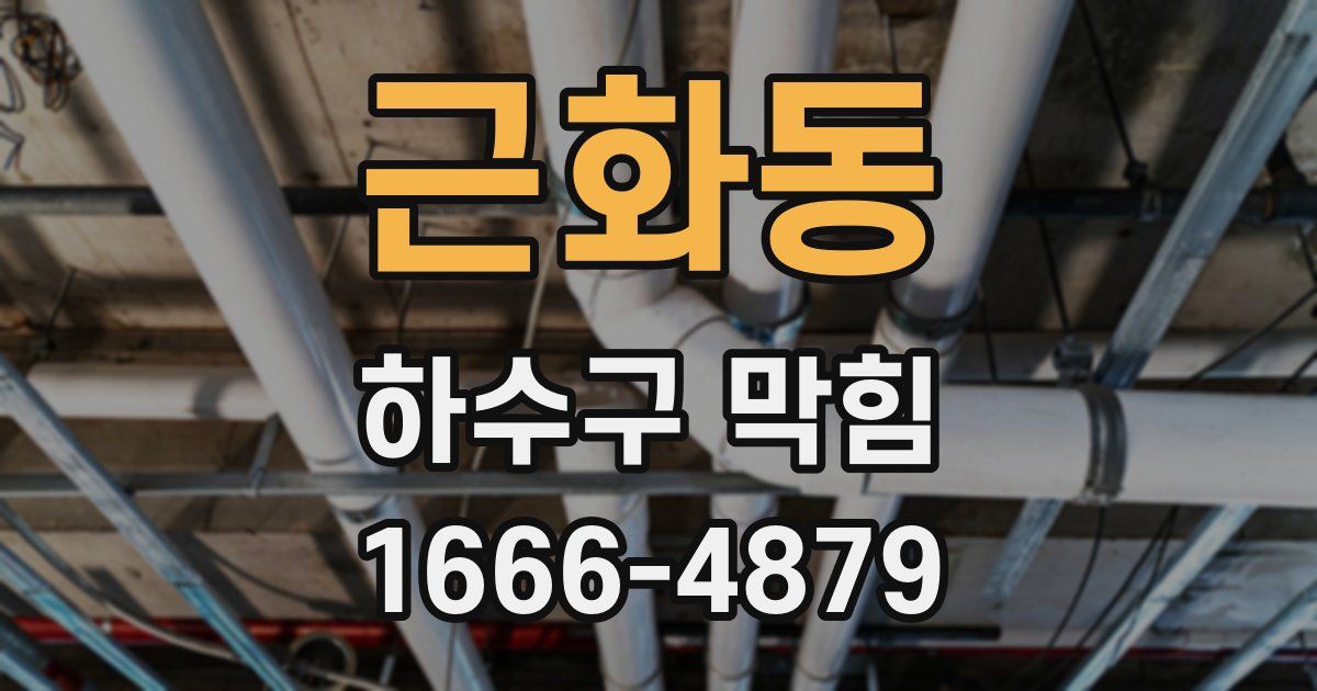 근화동 하수구 막힘