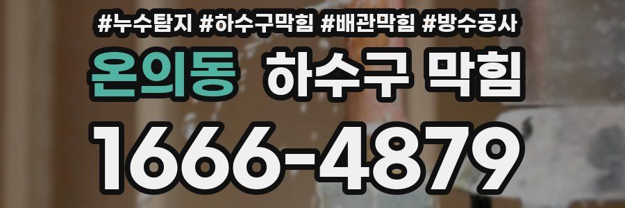 온의동 하수구 막힘