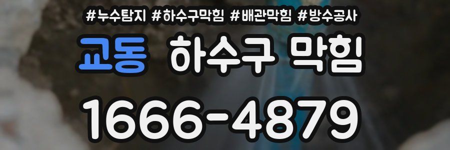 교동 하수구 막힘