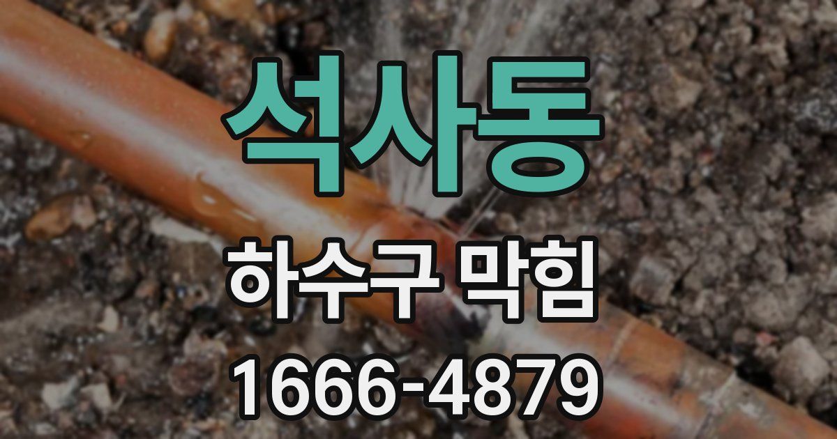석사동 하수구 막힘