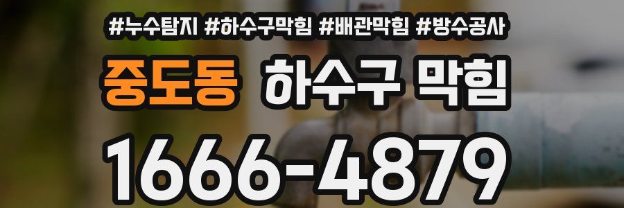 중도동 하수구 막힘