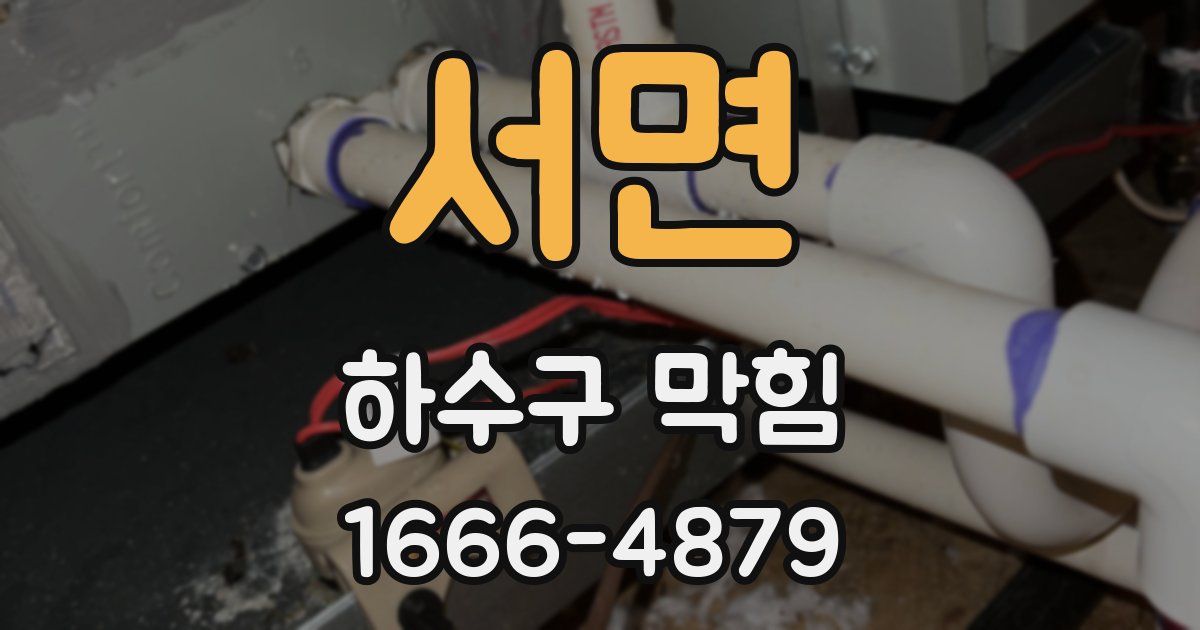 서면 하수구 막힘