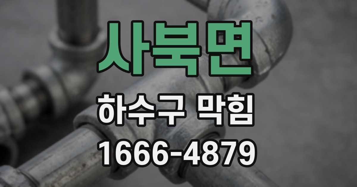 사북면 하수구 막힘