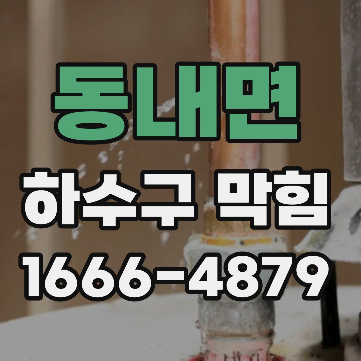 동내면 하수구 막힘