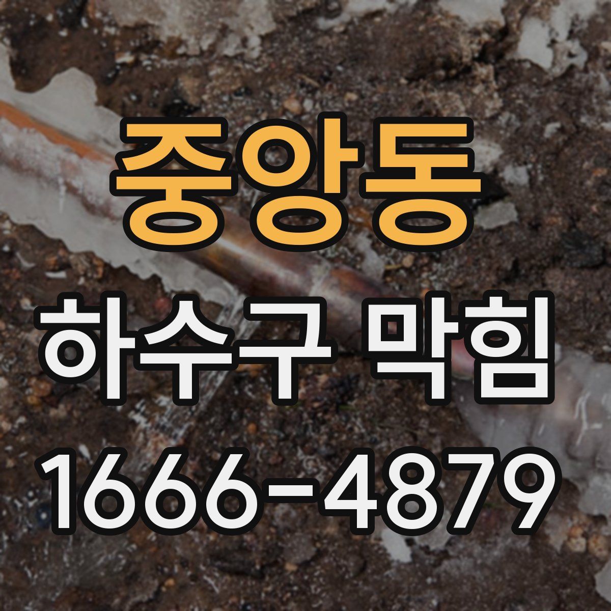 중앙동 하수구 막힘