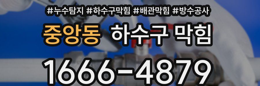중앙동 하수구 막힘