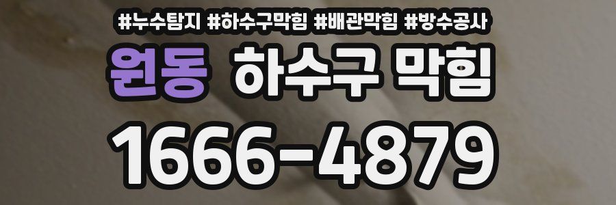 원동 하수구 막힘
