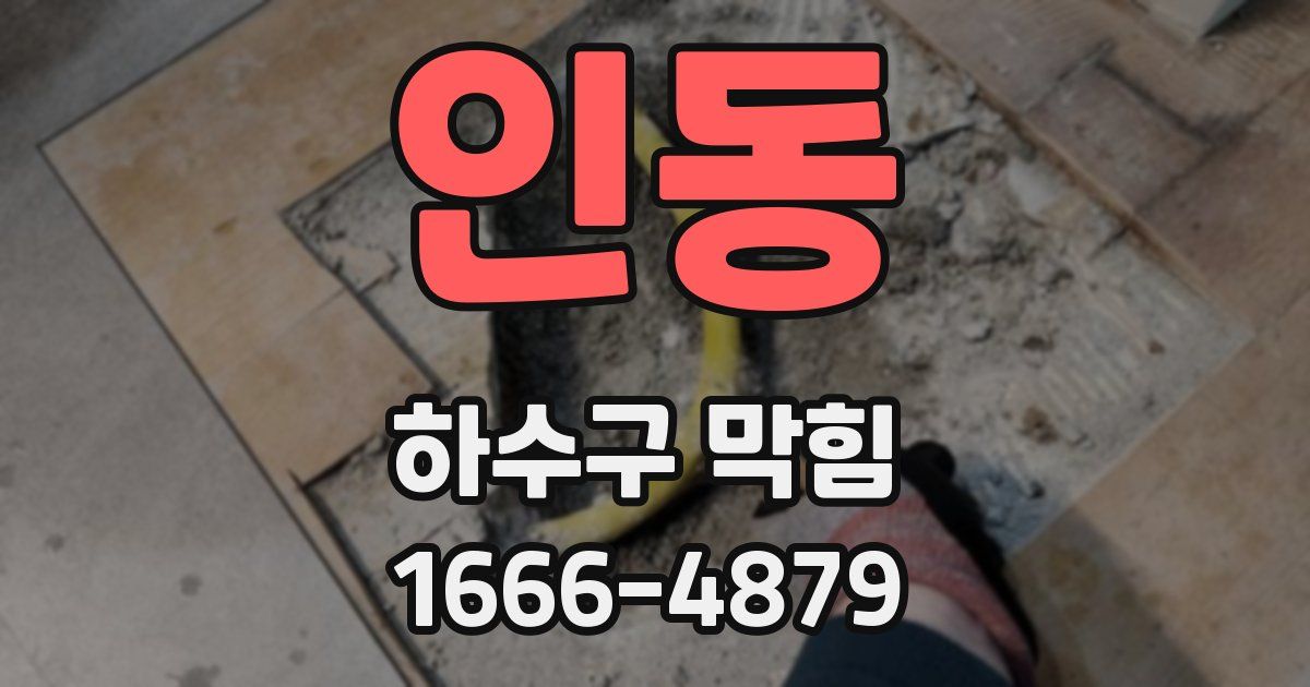 인동 하수구 막힘