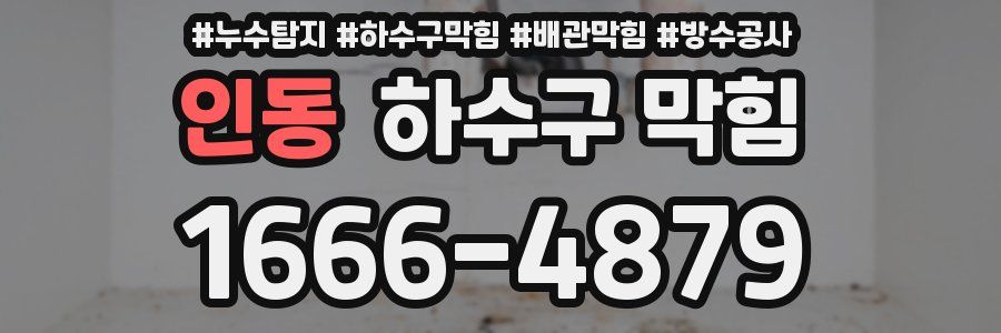 인동 하수구 막힘