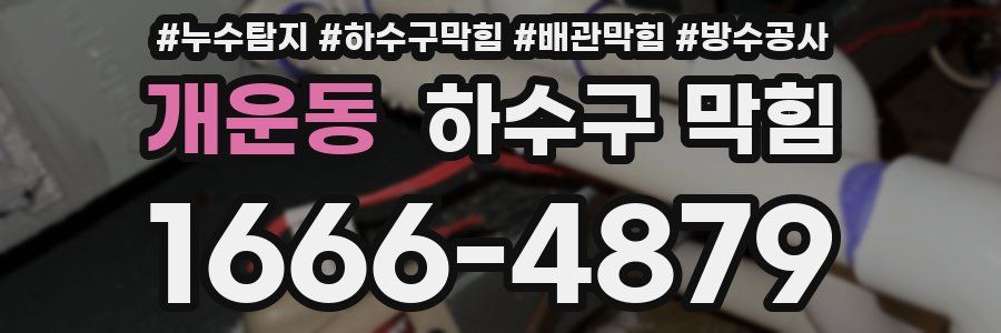 개운동 하수구 막힘