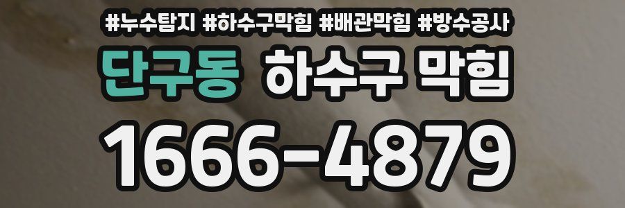 단구동 하수구 막힘