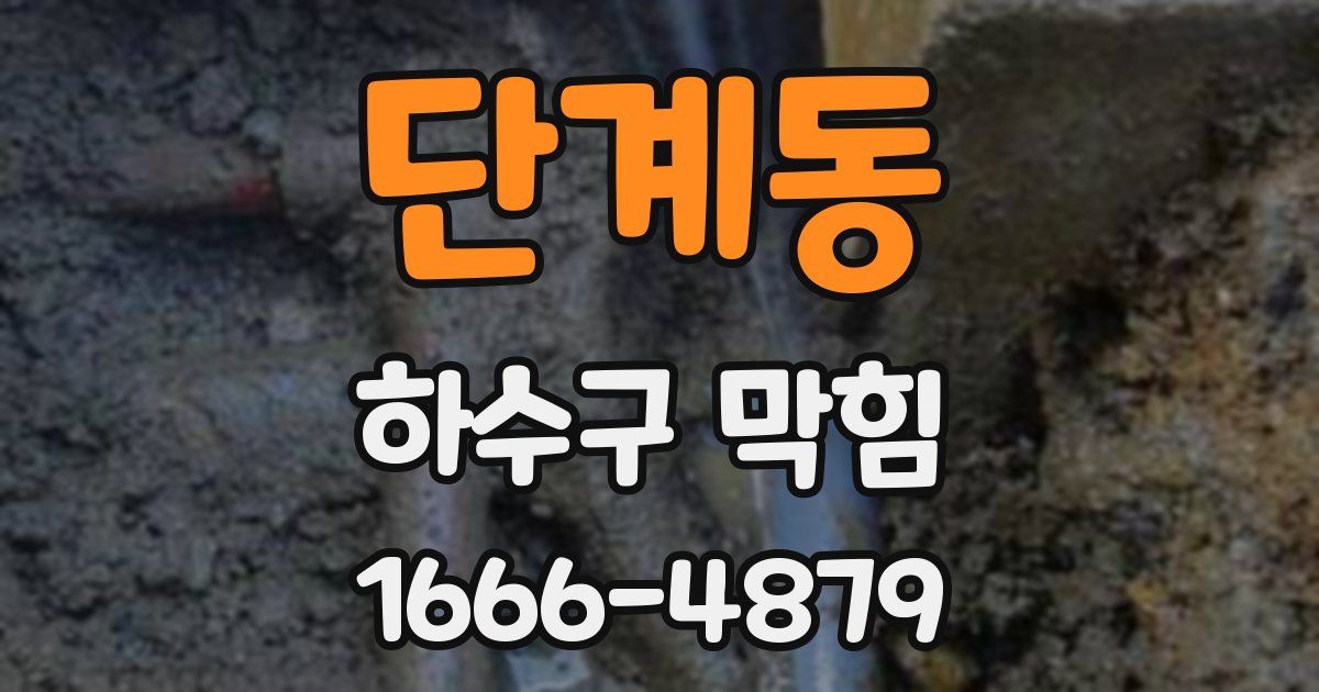 단계동 하수구 막힘