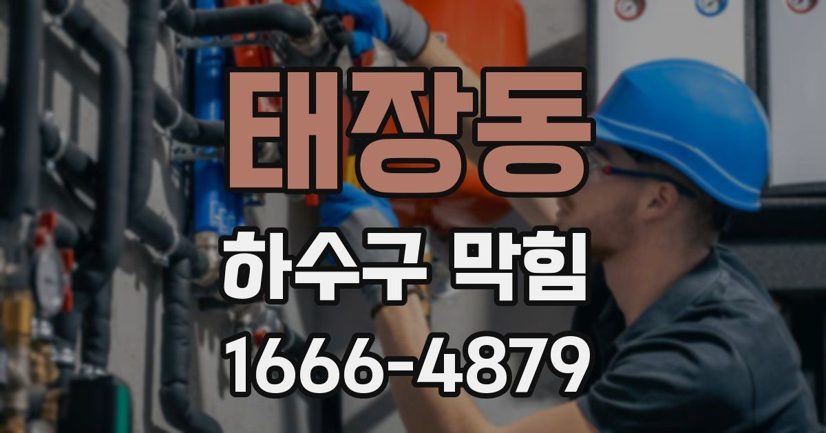 태장동 하수구 막힘
