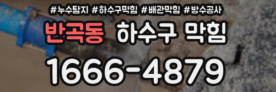 반곡동 하수구 막힘