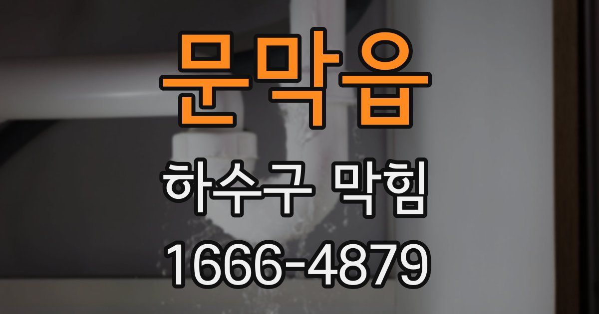 문막읍 하수구 막힘