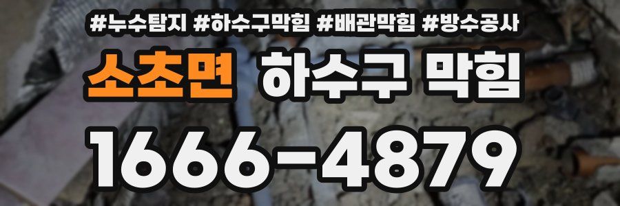 소초면 하수구 막힘