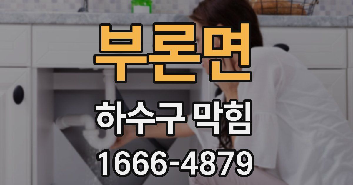 부론면 하수구 막힘
