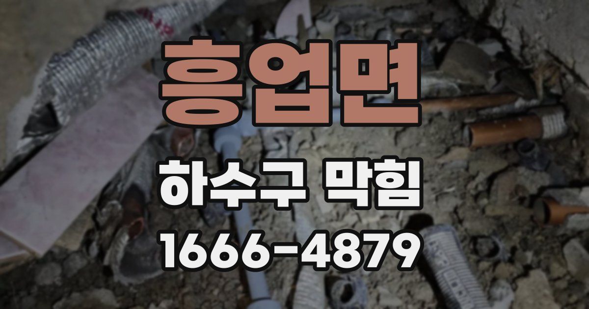 흥업면 하수구 막힘
