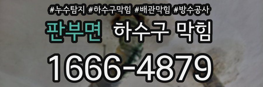 판부면 하수구 막힘