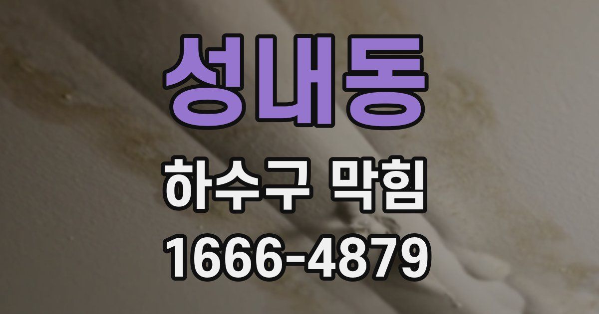 성내동 하수구 막힘