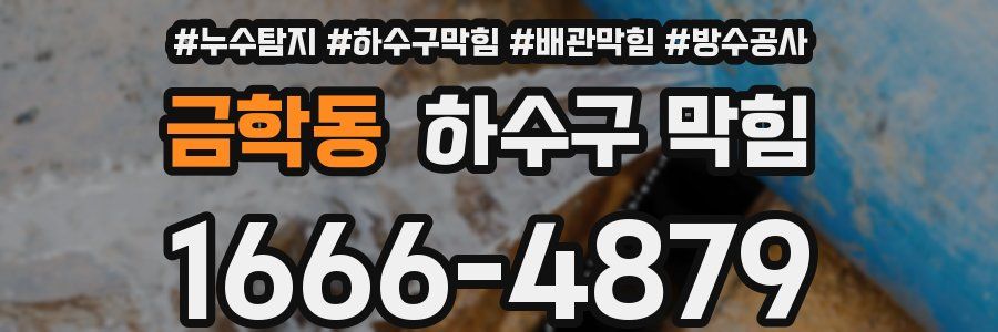 금학동 하수구 막힘