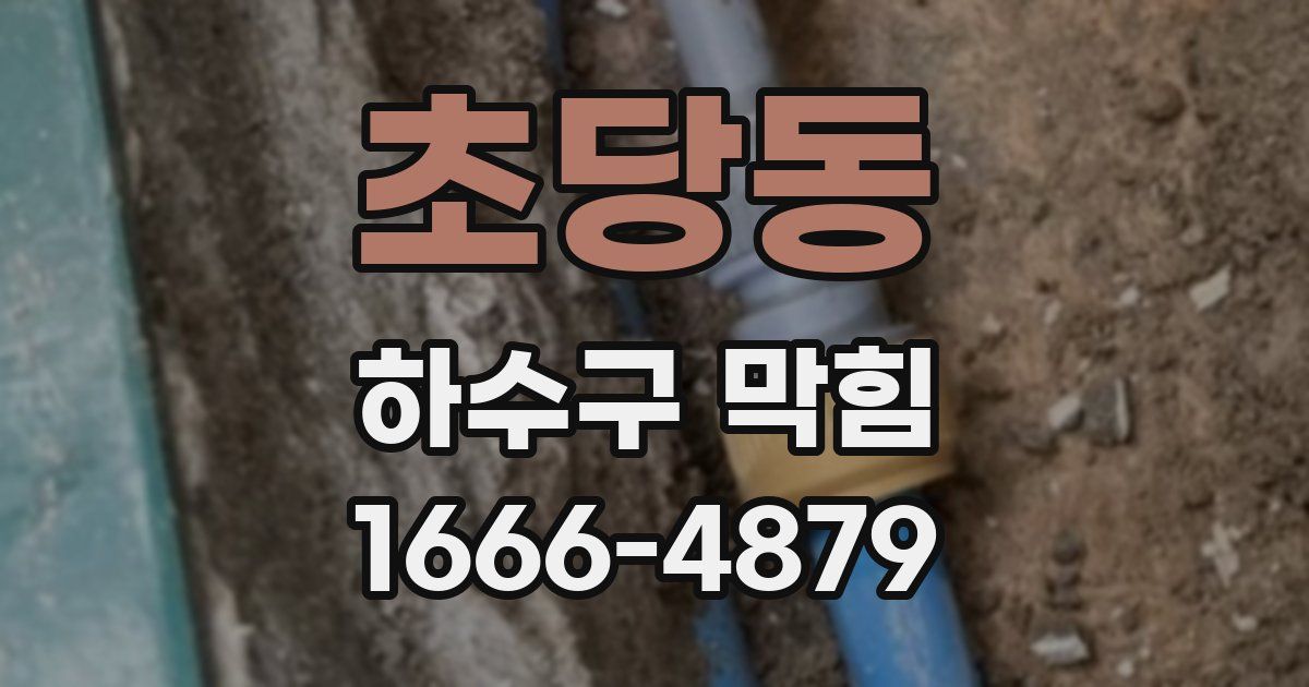 초당동 하수구 막힘