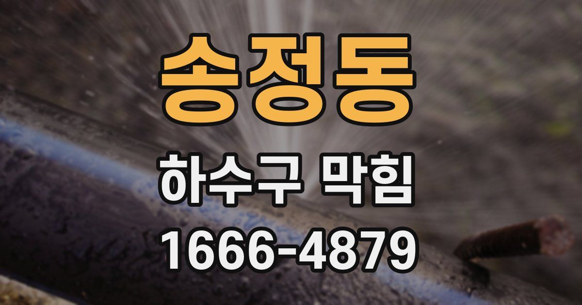 송정동 하수구 막힘