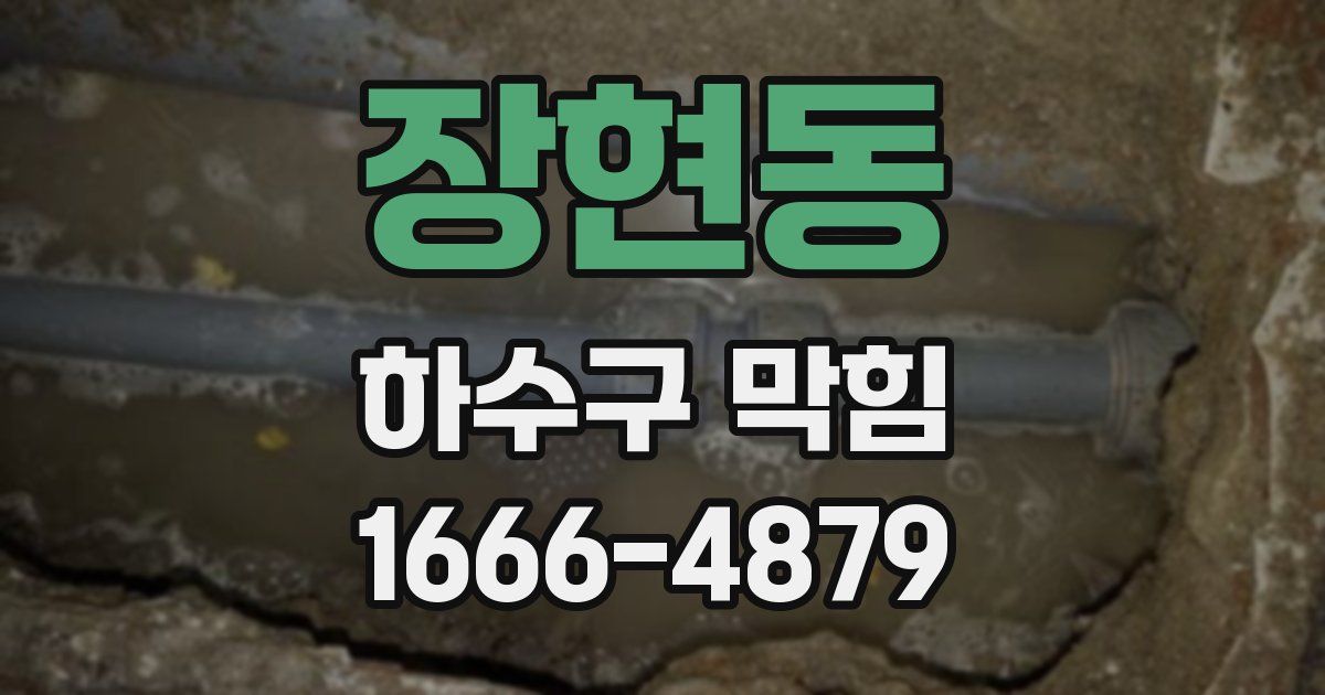 장현동 하수구 막힘