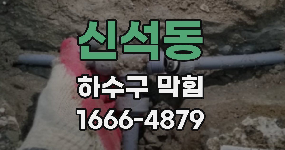 신석동 하수구 막힘