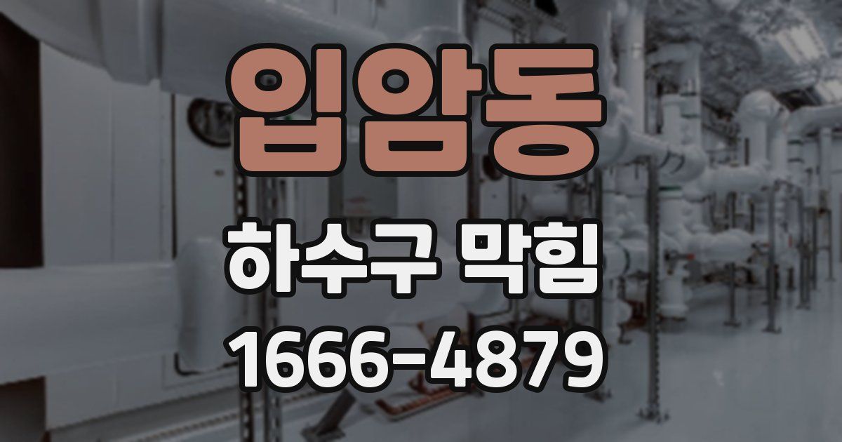 입암동 하수구 막힘