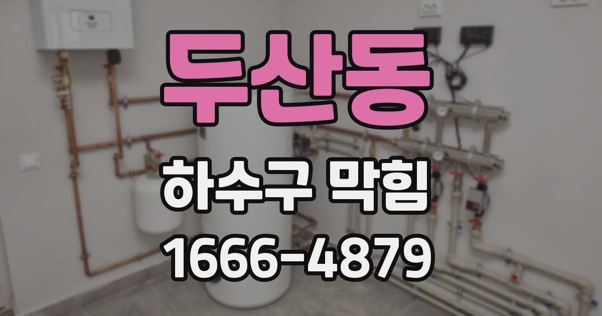 두산동 하수구 막힘