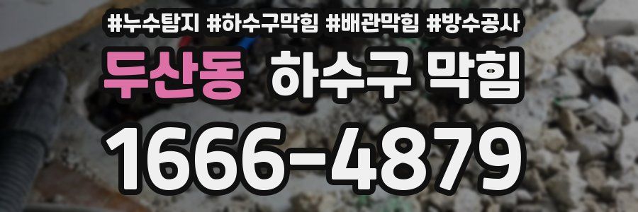 두산동 하수구 막힘