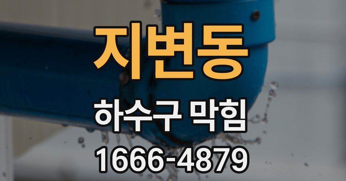 지변동 하수구 막힘