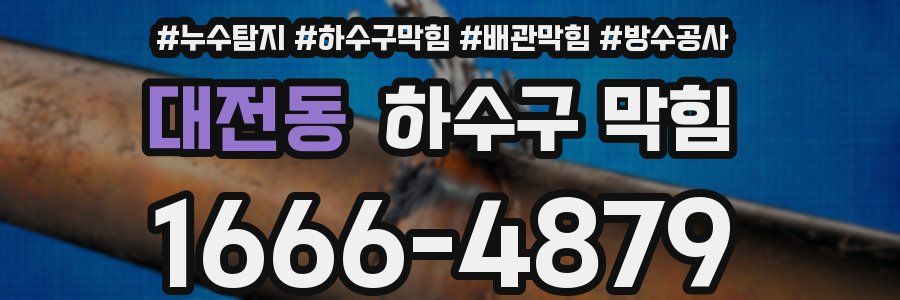 대전동 하수구 막힘