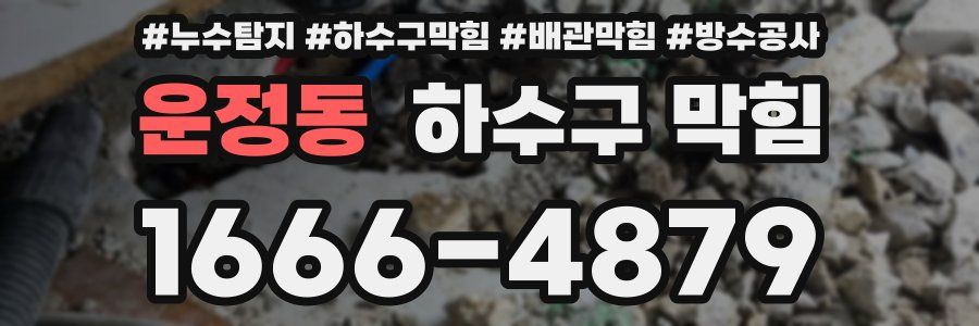 운정동 하수구 막힘
