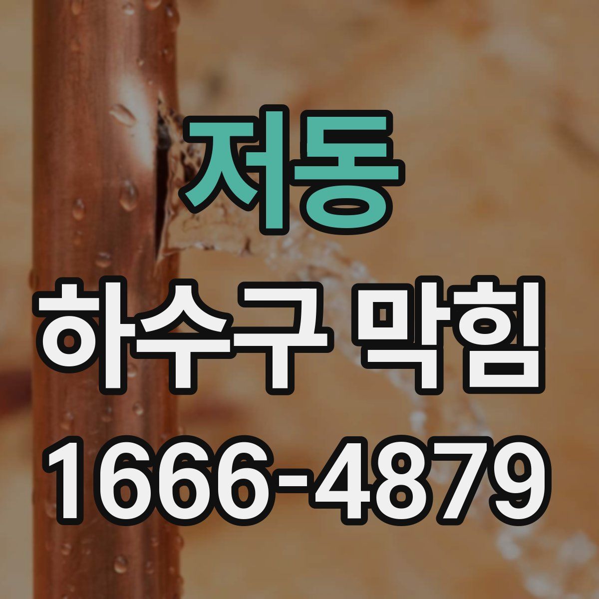 저동 하수구 막힘