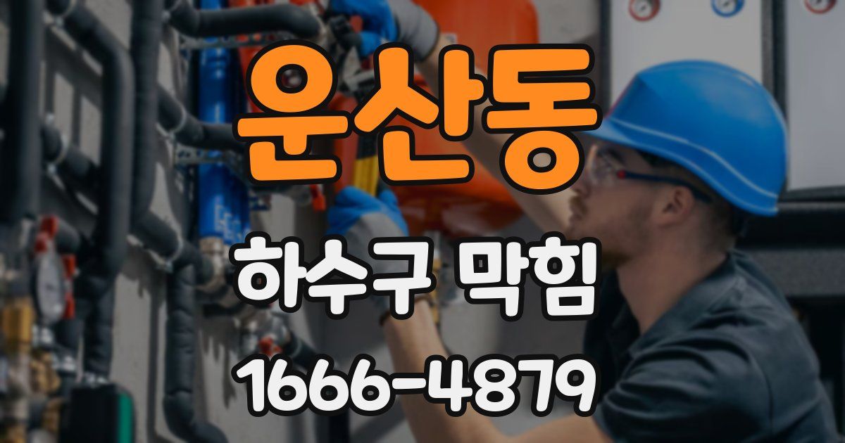 운산동 하수구 막힘