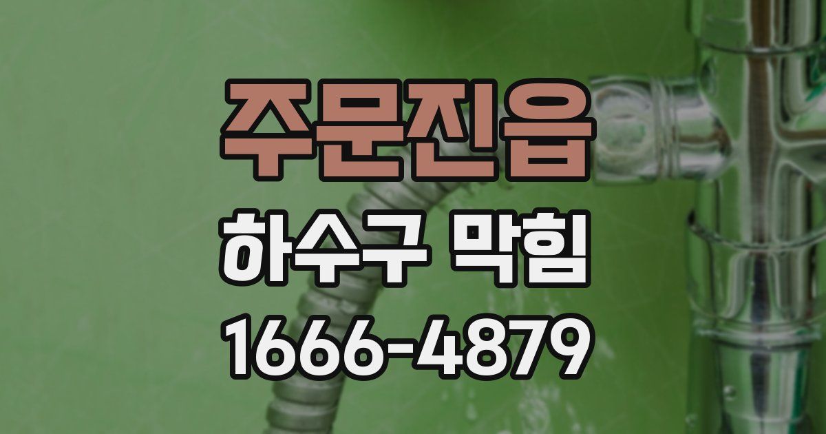 주문진읍 하수구 막힘