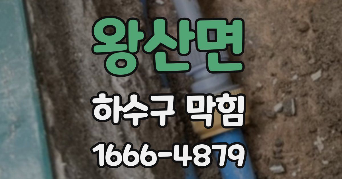 왕산면 하수구 막힘