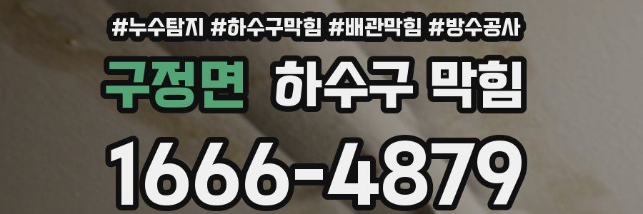 구정면 하수구 막힘