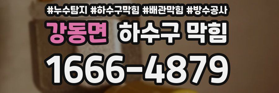 강동면 하수구 막힘