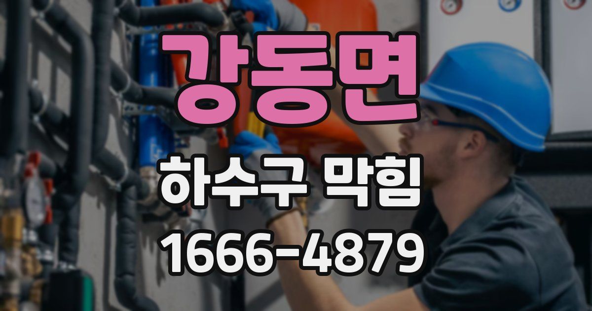 강동면 하수구 막힘