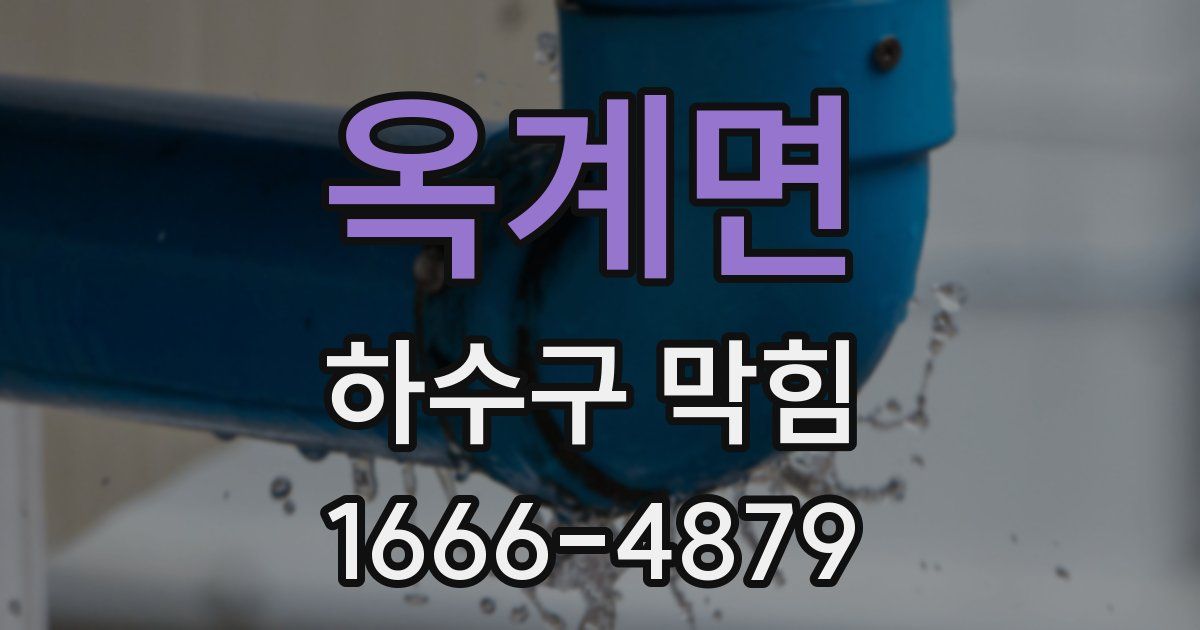 옥계면 하수구 막힘